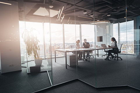 Office practicing AI compliance policies.